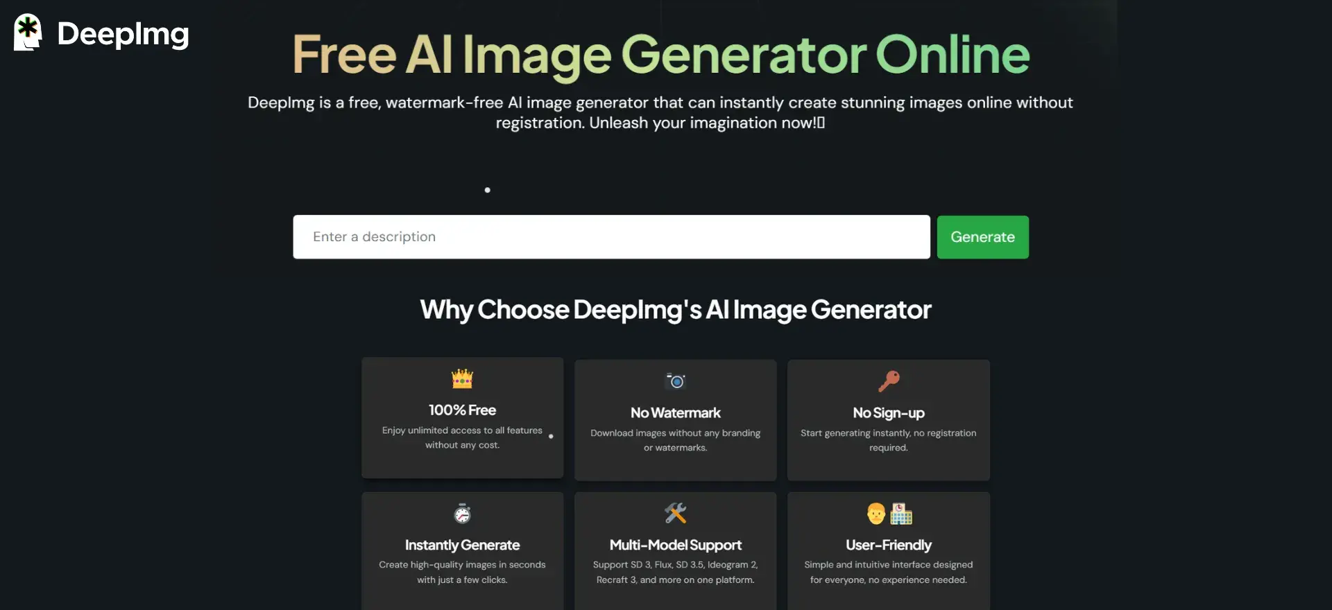 DeepImg's AI Image Generator NSFW 